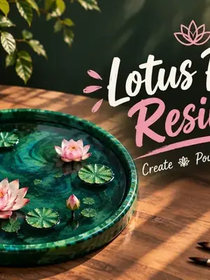 Lotus Pond Resin Art poster