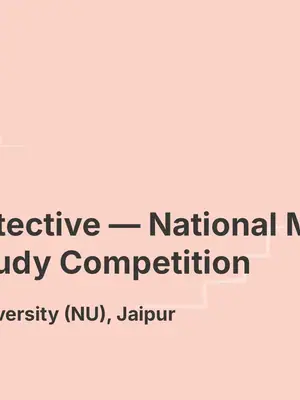 MED Detective - National Medical Case Study Competition poster