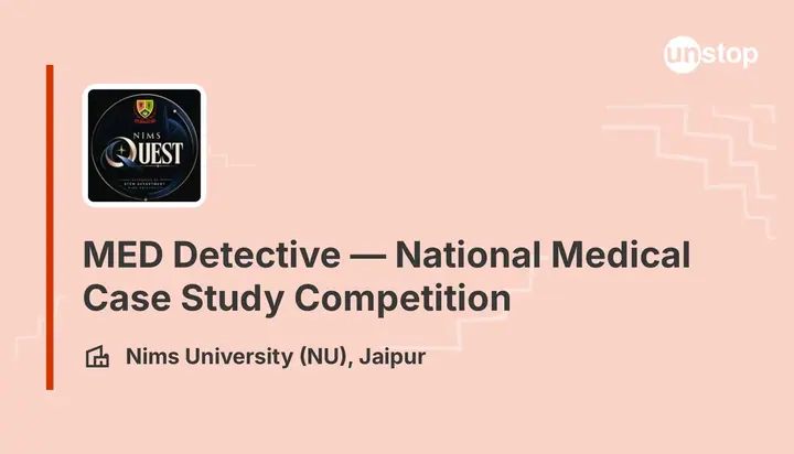 MED Detective - National Medical Case Study Competition poster