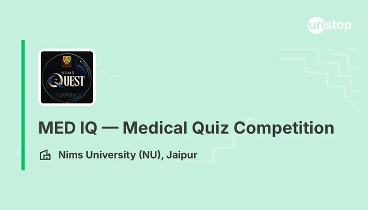 Med IQ – Medical Quiz Competition poster