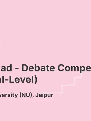 Vidhi Vaad Debate Competition poster