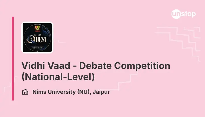 Vidhi Vaad Debate Competition poster